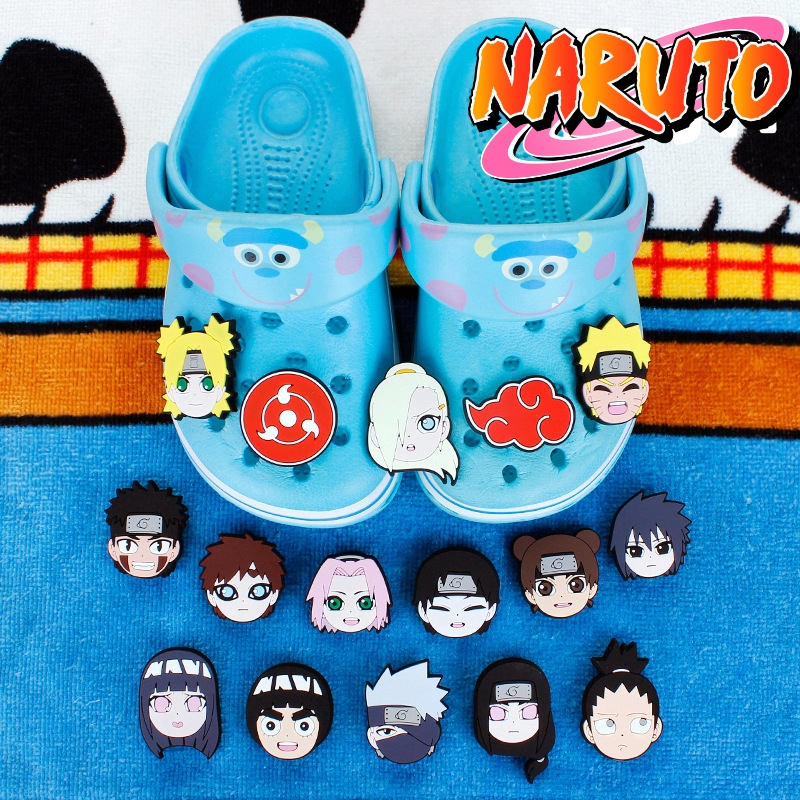 1 Pcs Anime Crocs Charms Naruto Decoration Cute Sandals Shoes