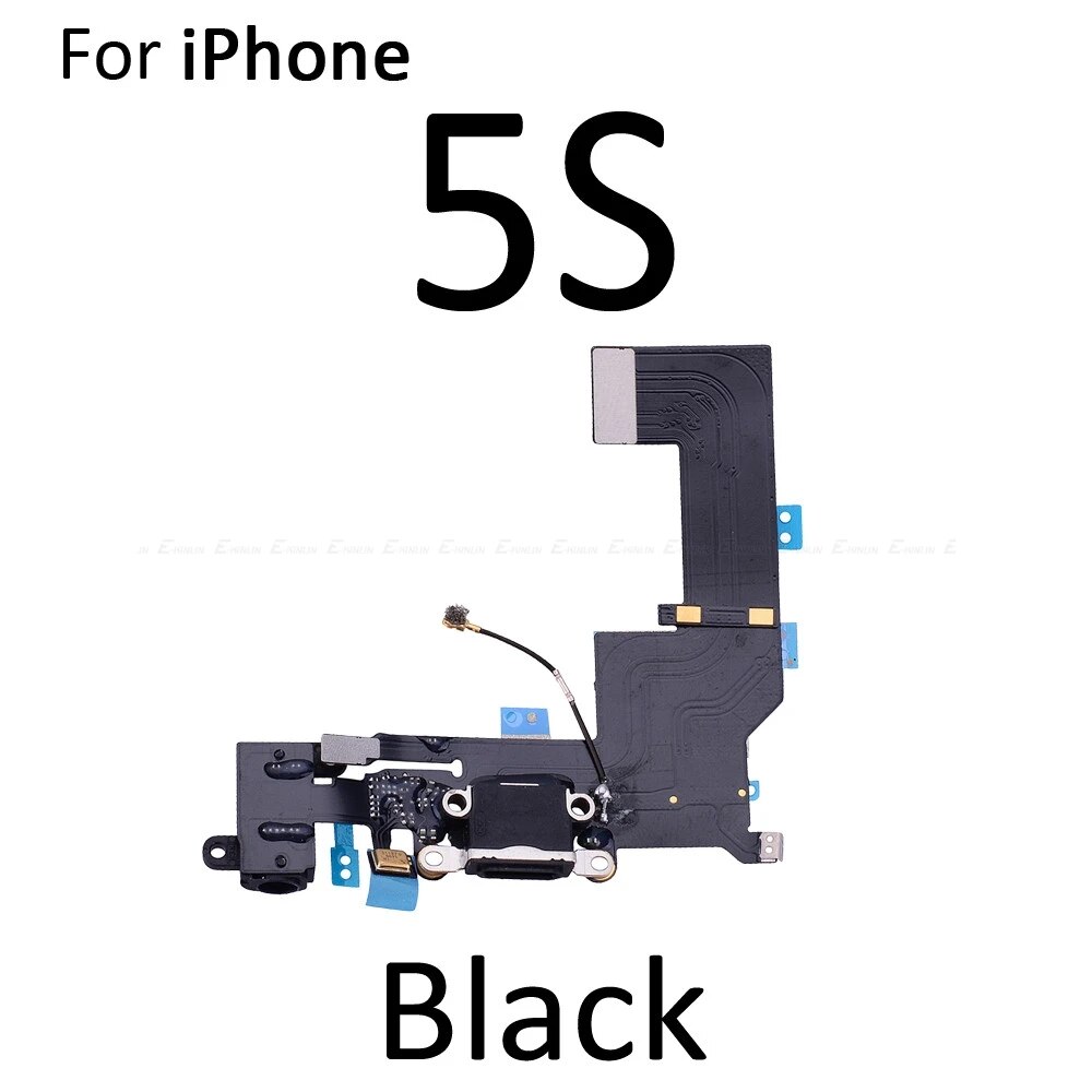 Bottom Charger Port Dock For iPhone 5 5S 5C 4 4S USB Plug Charging Connector With Microphone Headphone Audio Jack Flex Cable. 
