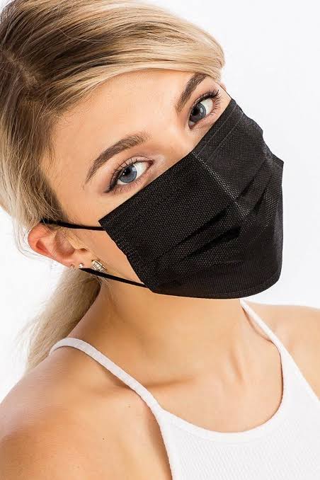 Surgical Disposable Black face mask non woven 3 ply