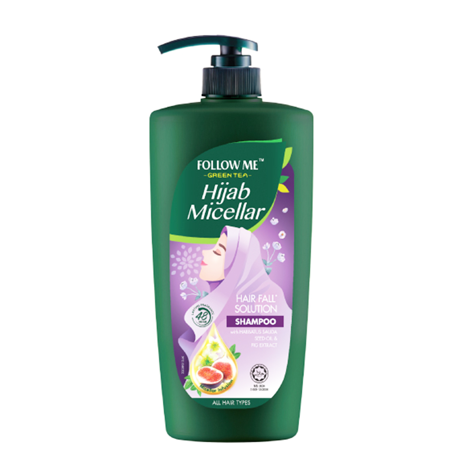 International Malaysian product Hair care item follow me Hijab Micellar hair fall solution shampoo - 650 ml
