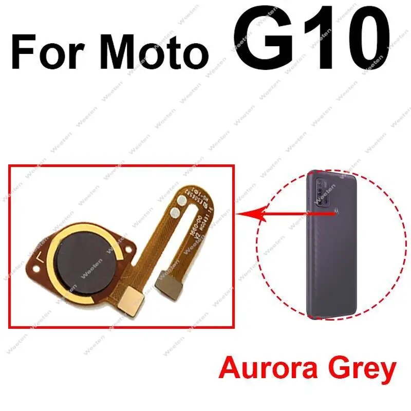 FingerPrint Sensor Flex Cable For Motorola Moto G10 G20 G30 G50 G60 G60S G50 5G Home Button Touch ID Ribbon Replacement Parts. 
