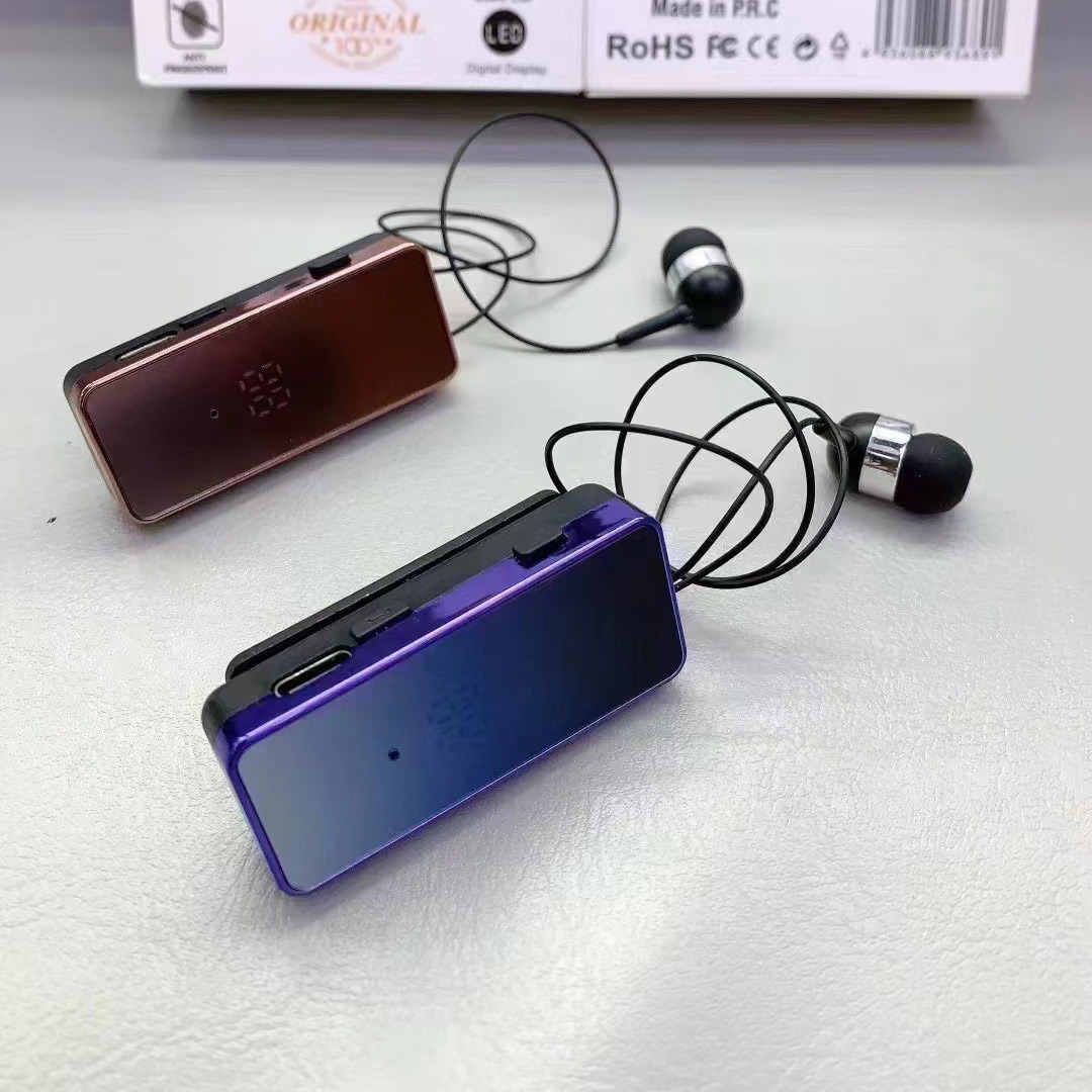 Cross-border private model K67 collar clip-on Bluetooth headset long endurance digital display wireless universal sports. 