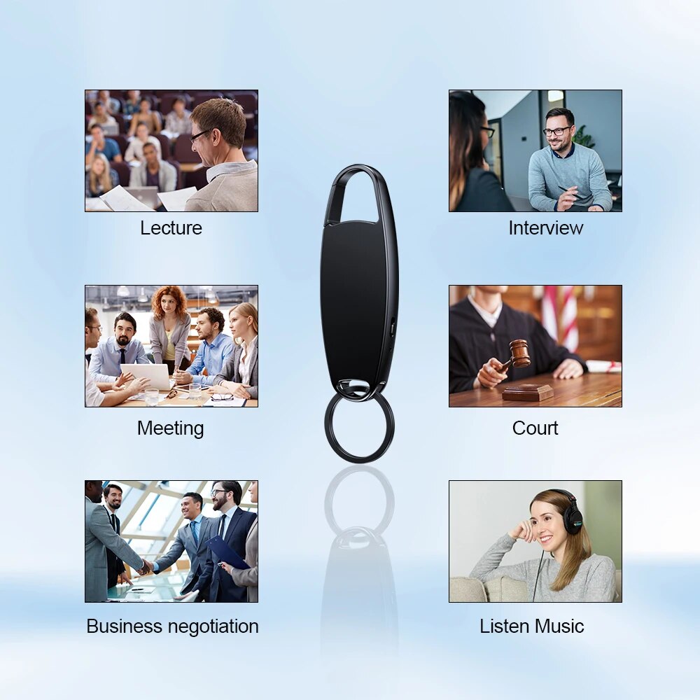 Vandlion V13 Portable Voice Activated Recorder 32G 64GB Dictaphone Professional Recording MP3 Flash Drive Digital Audio Record. 