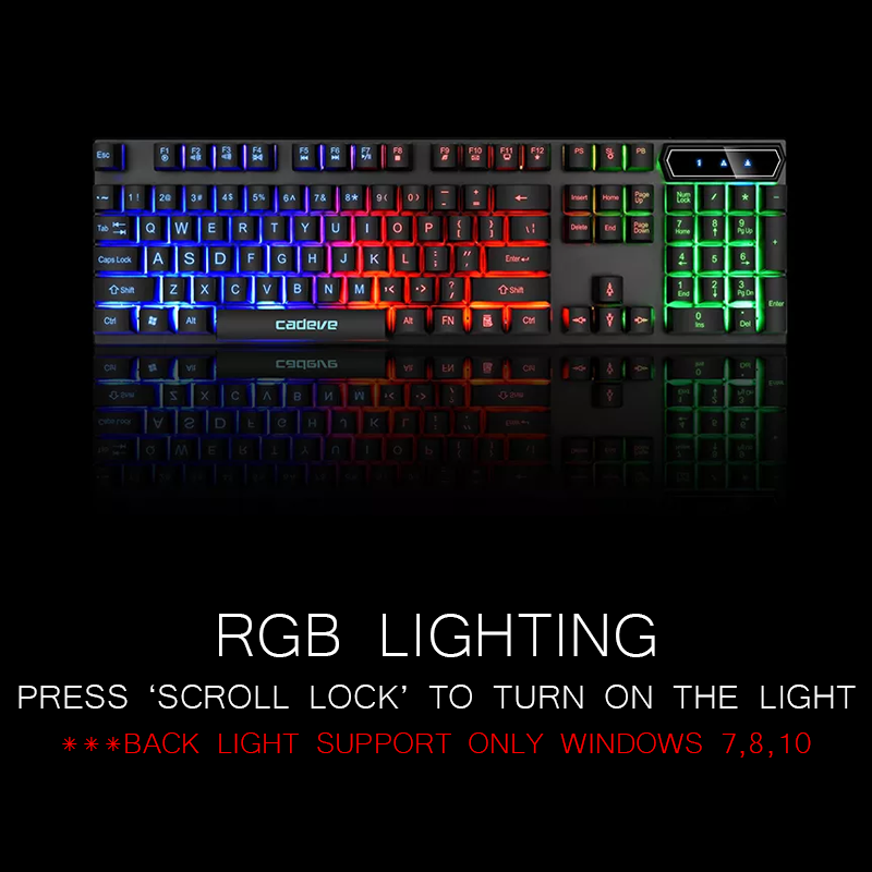 High-Performance - Gaming keyboard cadeve vr6 rgb keyboard rgb lighting backlit gaming keyboard - Effortless Usage. 
