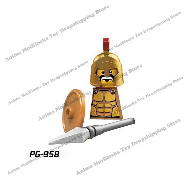 Anime Movies 300 Spartan Medieval Roman Soldier Warrior mini action toy figures building blocks kid Assembly toys model dolls Dislikelike. 