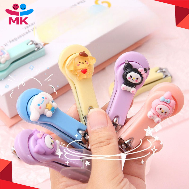 Cute Cartoon Nail Clippers Kids Nail Clippers Portable Stainless Steel Nail Scissors For Kids Women Men Student Non-slip Nail Clippers With Protective Cover