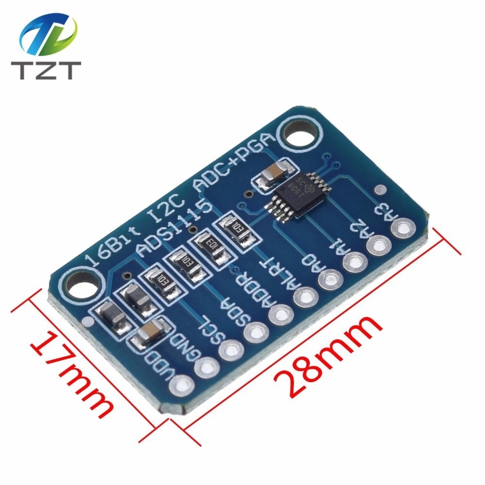 【happy one】TZT 16 Bit I2C ADS1115 Module ADC 4 channel Pro Gain Amplifier Arduino. 