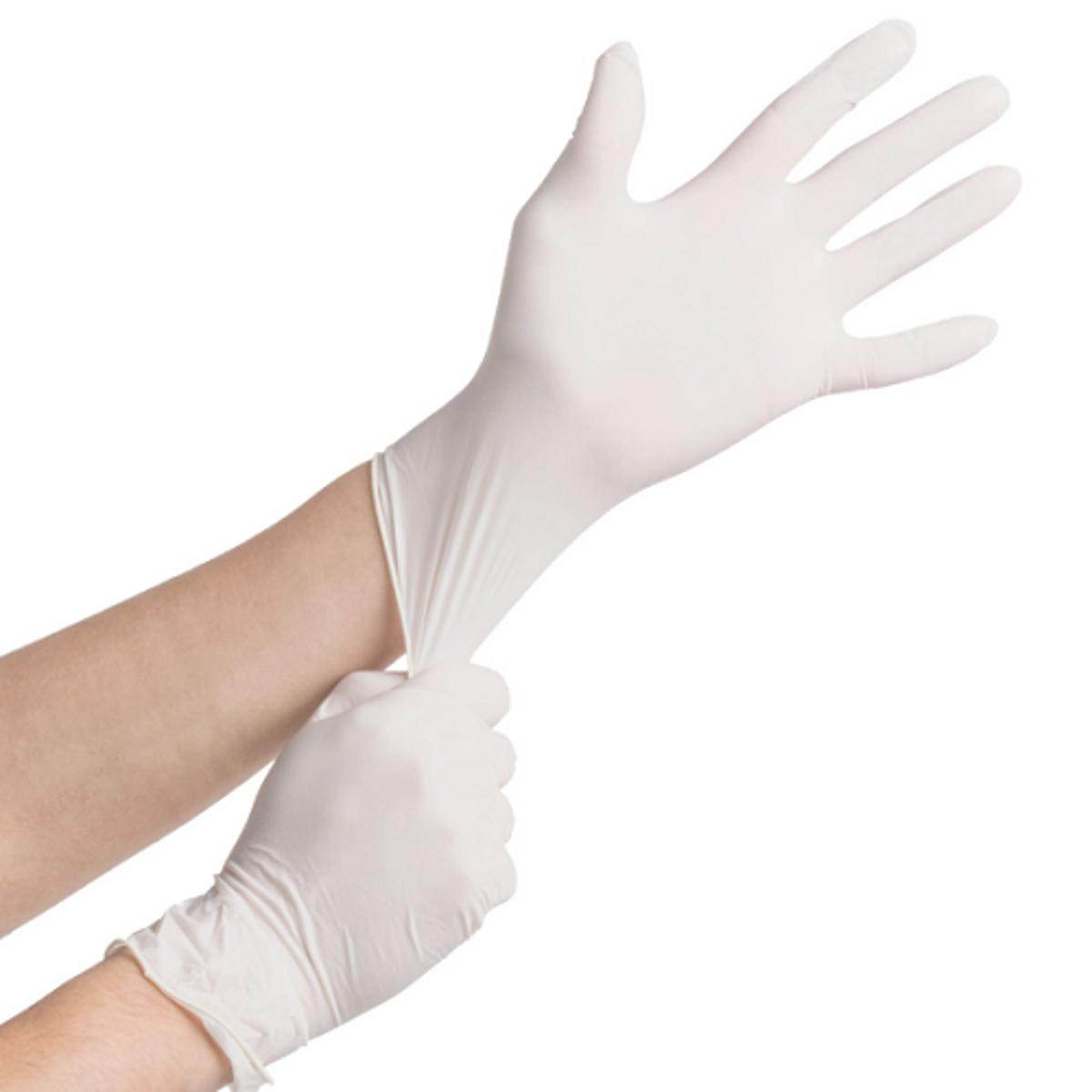 CleanGuard Hand Gloves Latex Examination Powdered Free) 20 pcs (10 Pair)  Medium Size - Main Image