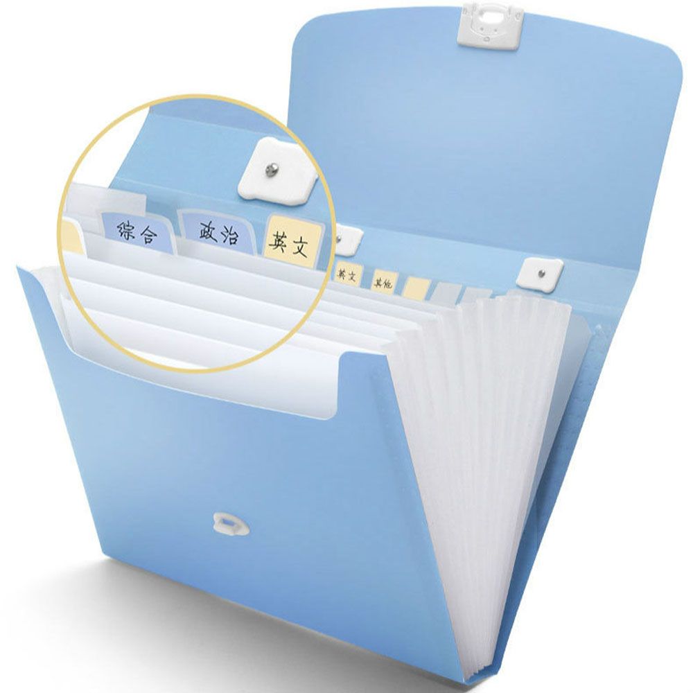 WENQI Large Capacity 5/13 Grids Storage Holder Organizer Office Supplies Office Document Organ Box Bag Handheld File Folder Filing Products File Folder. 