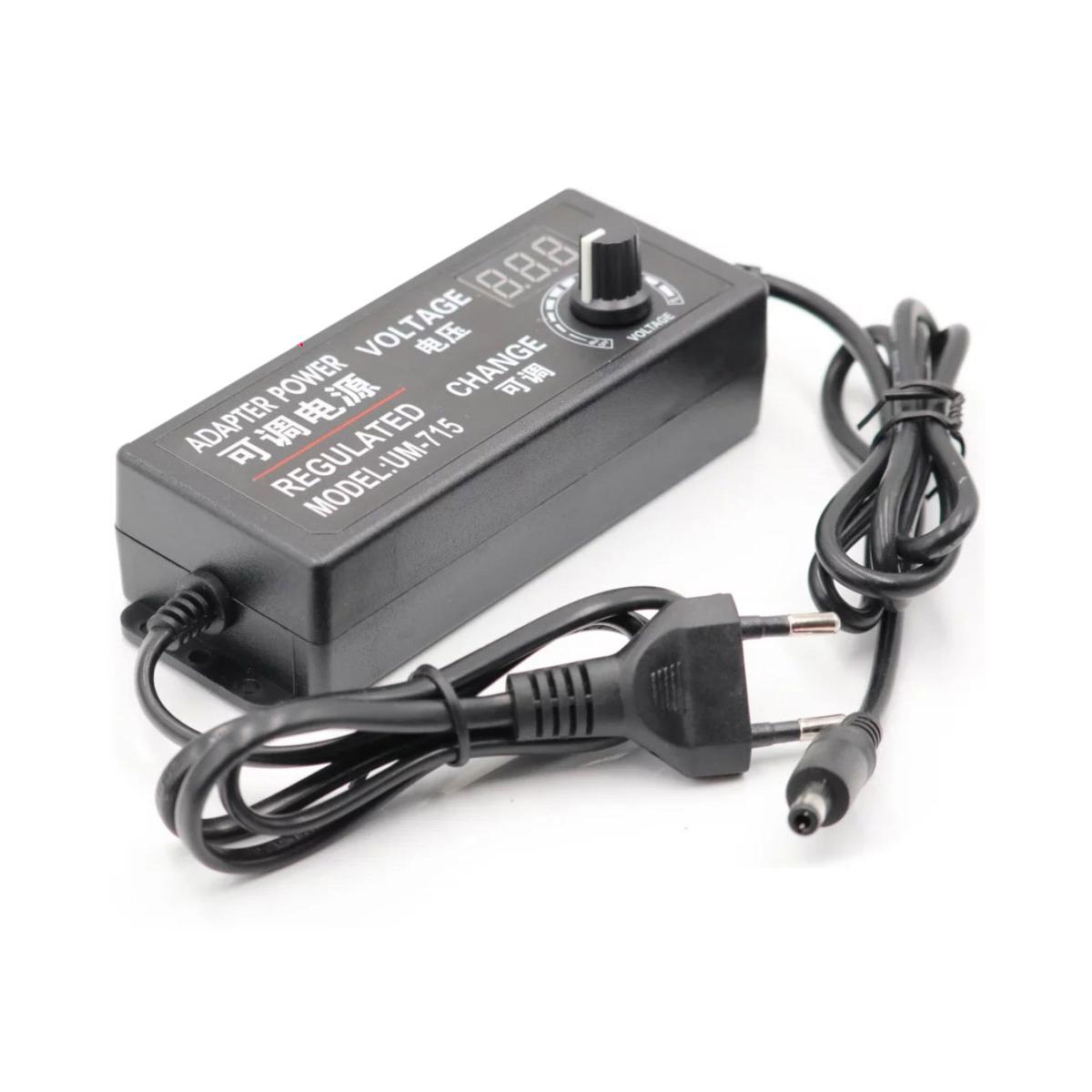 ADJUSTABLE AC TO DC 3V to 24V 3A UNIVERSAL ADAPTER WITH DISPLAY SCREEN VOLTAGE ADJUSTABLE POWER SUPPLY ADATPOR.