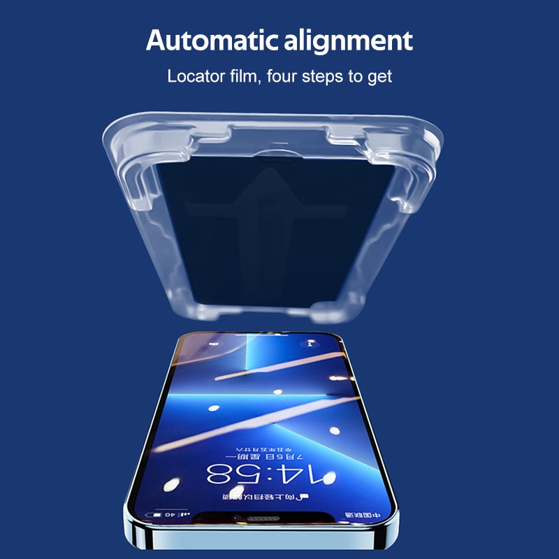 TBTIC One Click Installation Compatible For iPhone 14 Plus 13 12 11 Pro X Xs Max XR Screen Protector With Easy Install Kit Guide Artifact Applicator HD Privacy Full Coverage Screen. 