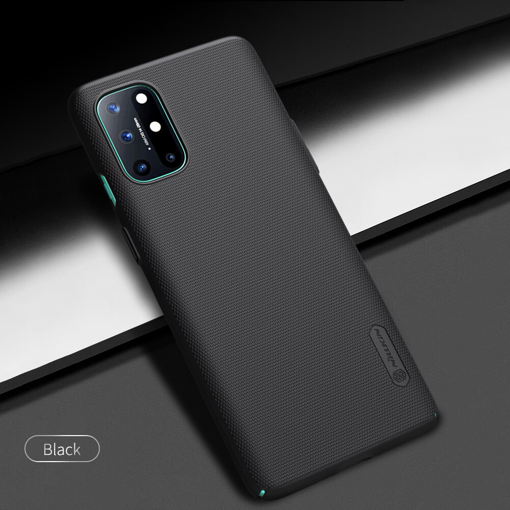 Oneplus 8t, oneplus 8t + 5g এর জন্য nillkin (1 + 8t) সুপার ফ্রস্টেড শিল্ড ম্যাট কভার কেস-কালো (Back Case Cover For Smartphone). 