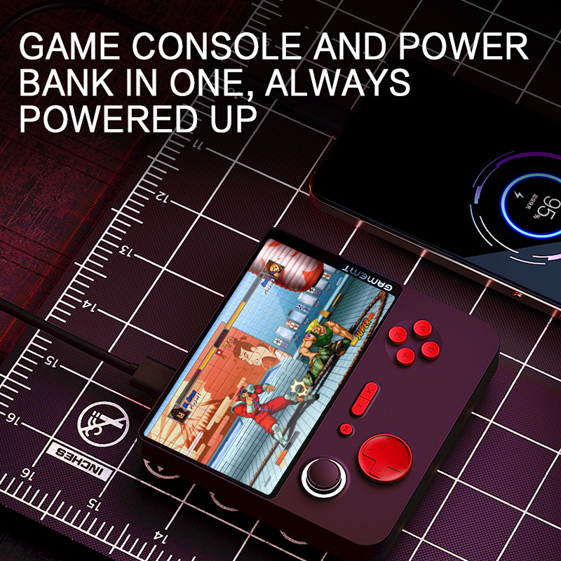 GameMT E5 Handheld Game Console 5000mah POWER Bank 2 in 1 Fast Charger -Option -White Red-64GB-Option -White Red-64GB. 