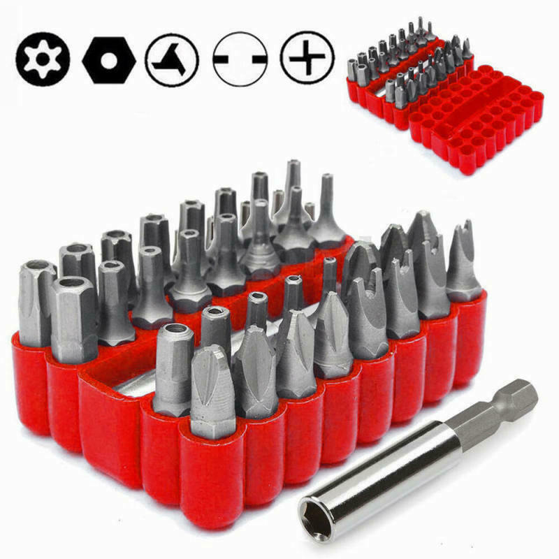 33pcs Repair Bit Set Tamper Proof Torx Spanner Screwdriver Star Hex Hold
