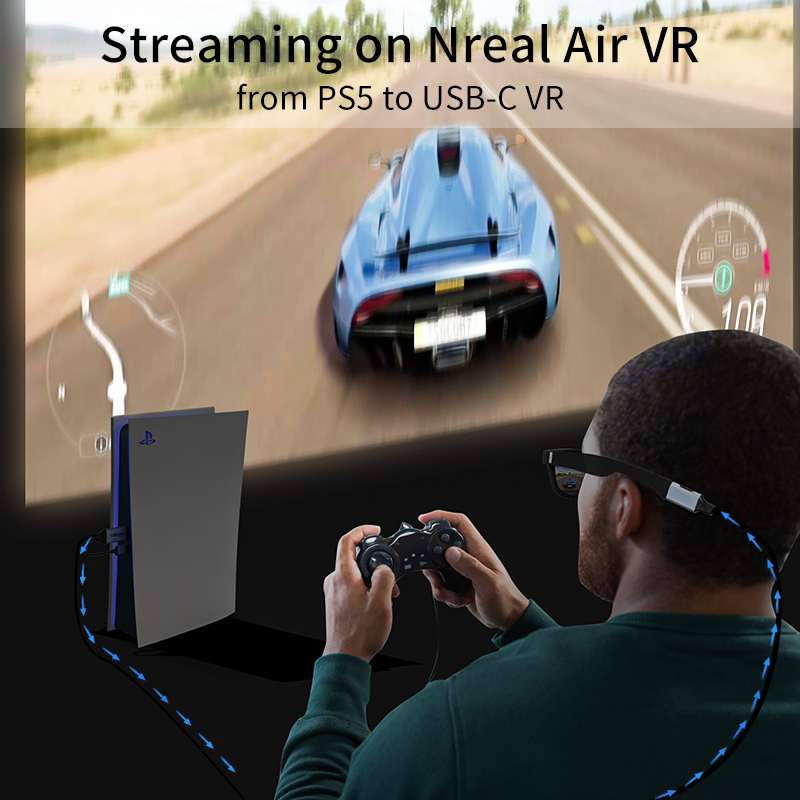 HDMI to C Type Cable 4K60Hz HDMI Adapter HDMI to USB C Cable for PS5 Switch Steam Xbox to Xreal Air Nreal Air Portable Monitor. 
