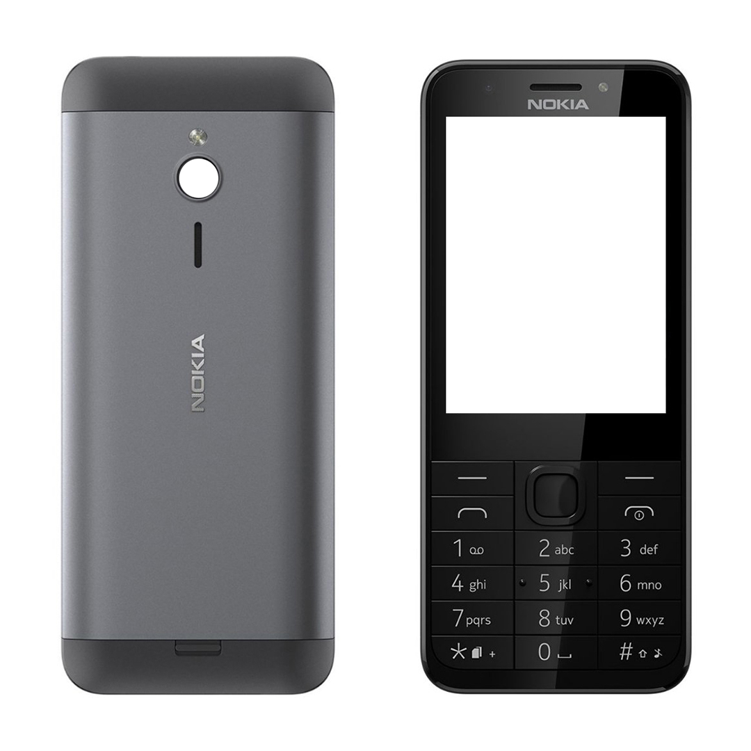 For Nokia N230 Front & Metal Back side Mobile Cashing / Casing with keypad mobile housing Case. 