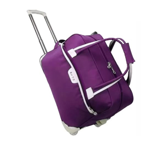 HTS Rolling Duffel Travel Trolley Bag(Purple)