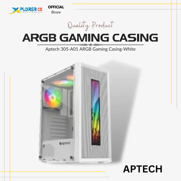 Aptech 305-A03 ARGB Gaming Casing price in BD 2023