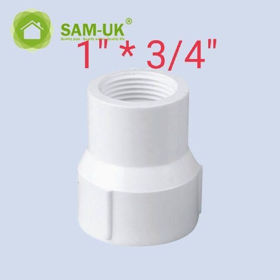 Reducing Socket pvc thared fittings white. 