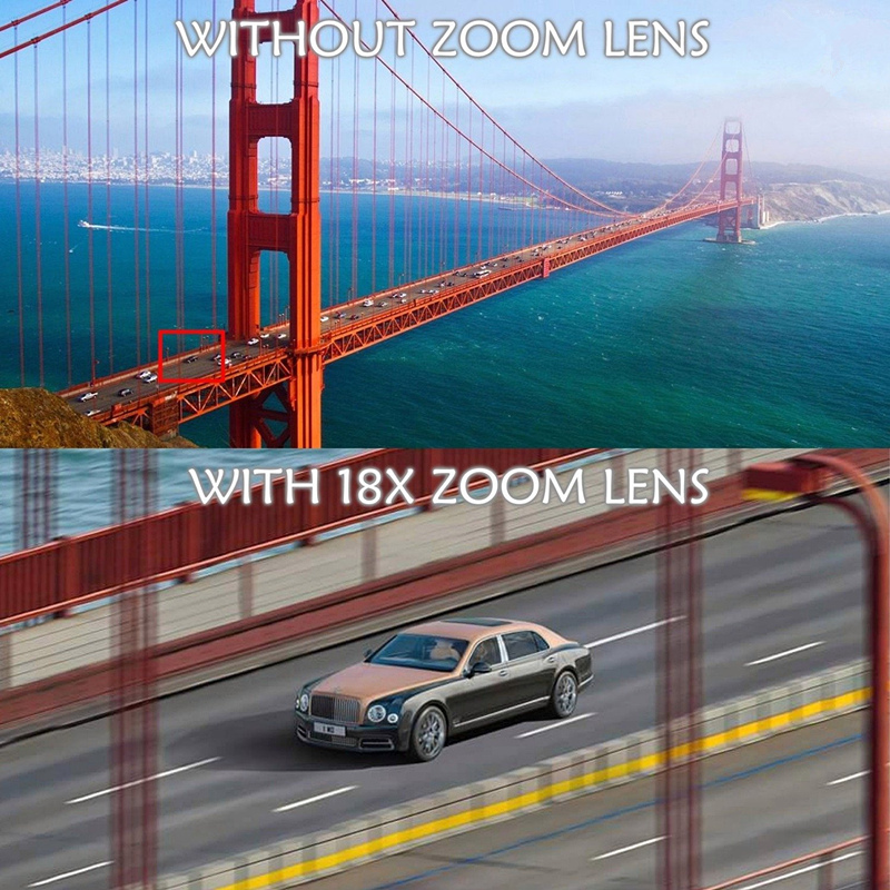 APEXEL Universal 18x25 Monocular Zoom HD Optical Cell Phone Lens Observing Survey 18X telephoto lens with tripod for Smartphone. 