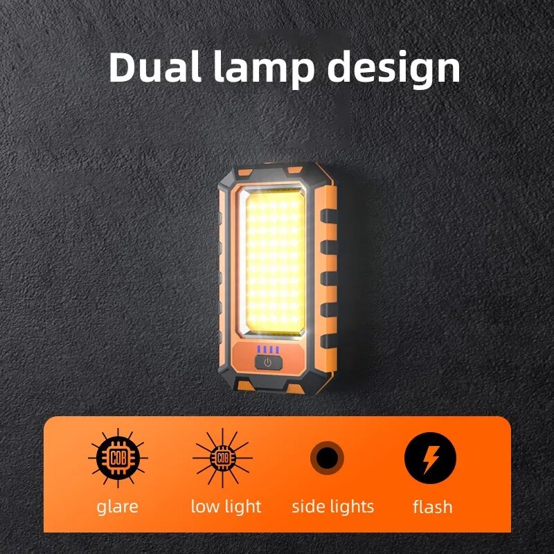 SUPERFIRE G25 Work Light LED Flashlight COB+XPE Lamp Beads Foldable Power Bank TYPE-C Waterproof with Magnet Powerful Display. 
