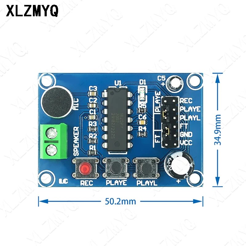 ISD1820 Voice Recording Recorder Module With Mic Sound Audio Loudspeaker Diy Electronic Kit. 