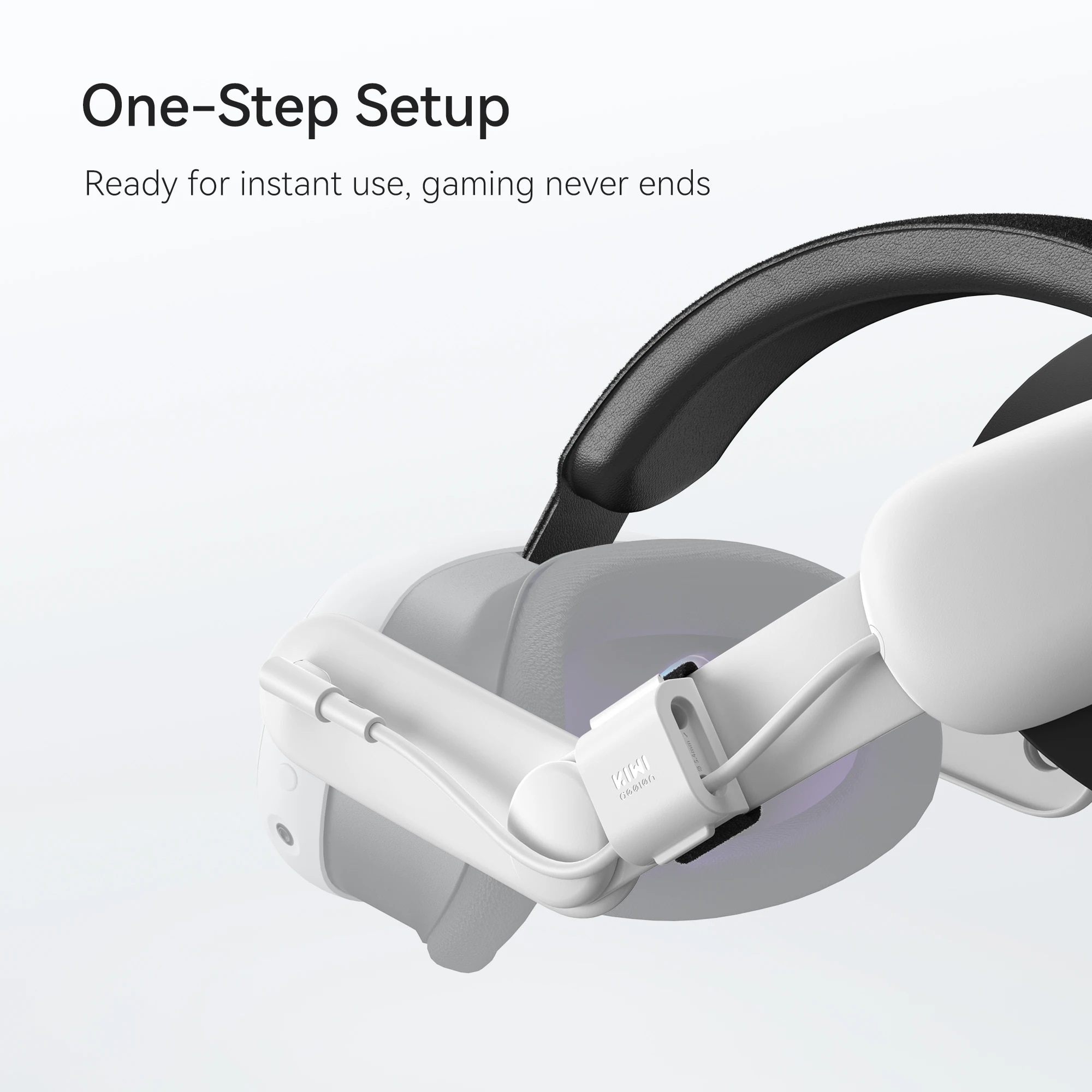 KIWI design 6400mAh Battery Head Strap Compatible with Meta Quest 3 Power Lasting Head Strap (Not for Our Charging Stand). 