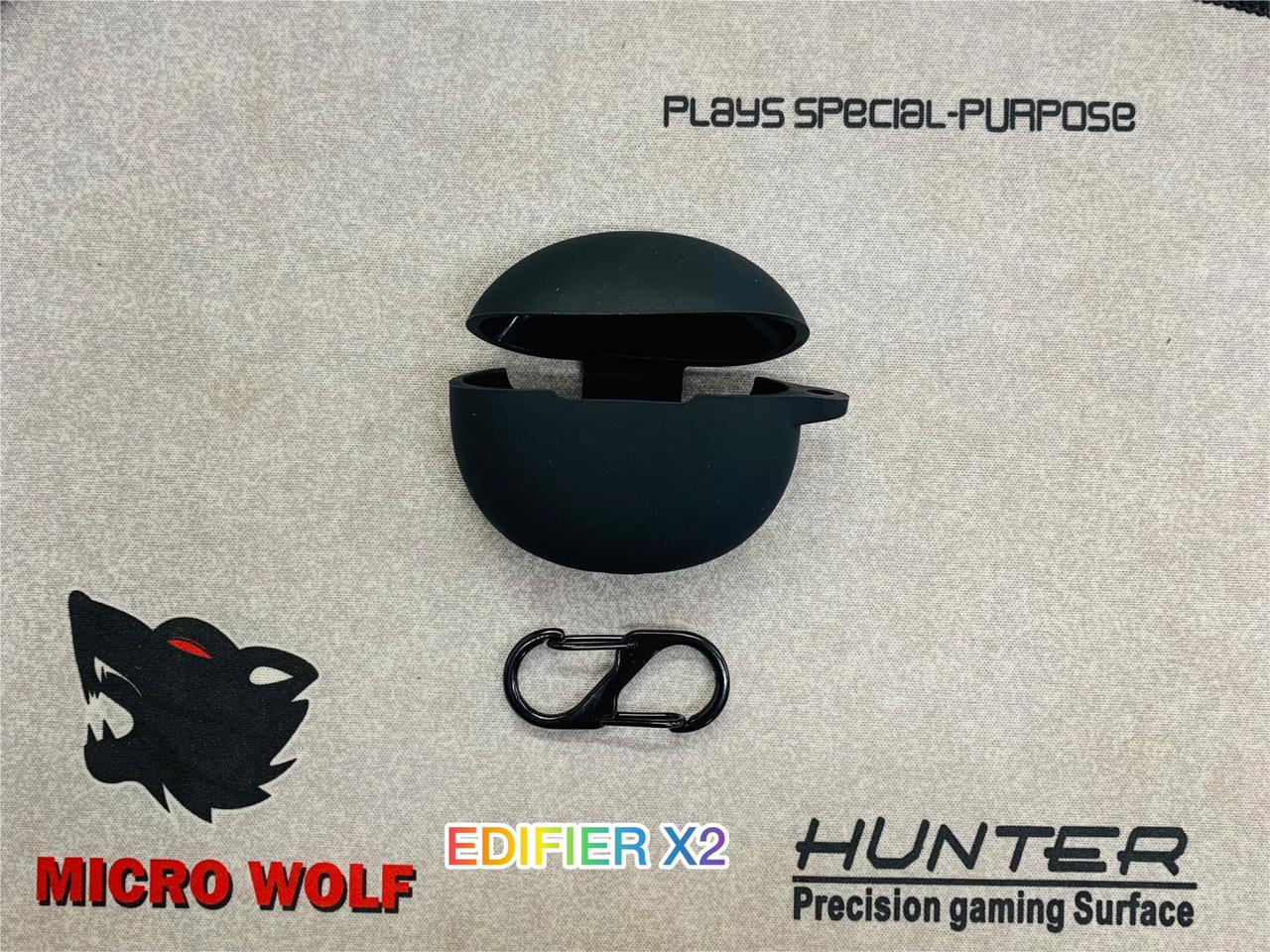 Edifier X2 Premium Shockproof Silicone Carrying Case for Earbuds, Washable and Lightweight with Hanging Hole for Easy Travel. 