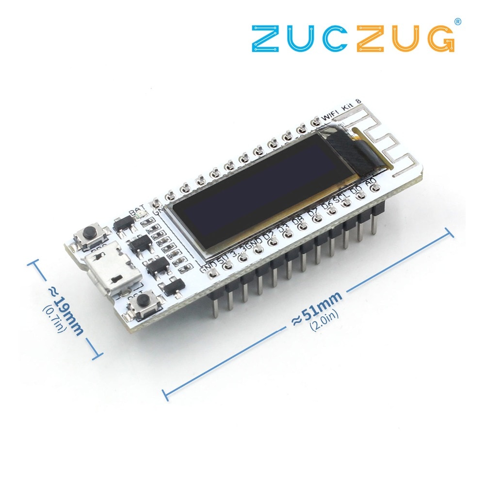 【Alizeker Mall】ESP8266 WIFI Chip inch OLED CP2014 32Mb Flash ESP Module Internet of things PCB for NodeMcu electronic modules. 