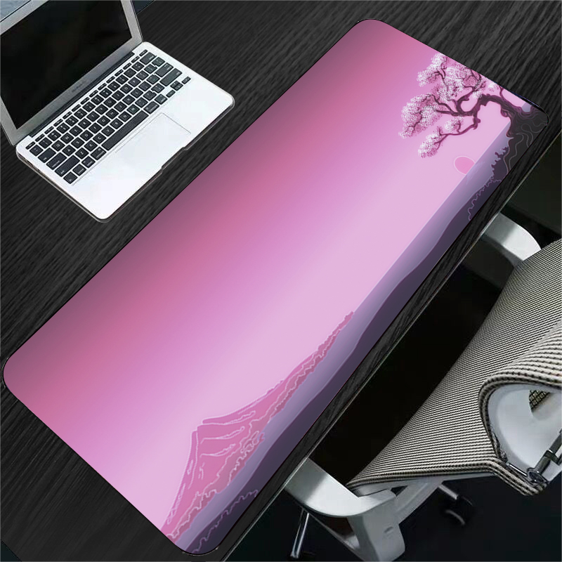 80x30cm Large Gaming Mousepad Locking Edge Japan Landscape Anime Computer Rubber Mouse Pad Desktop Mat for Laptops for PC. 
