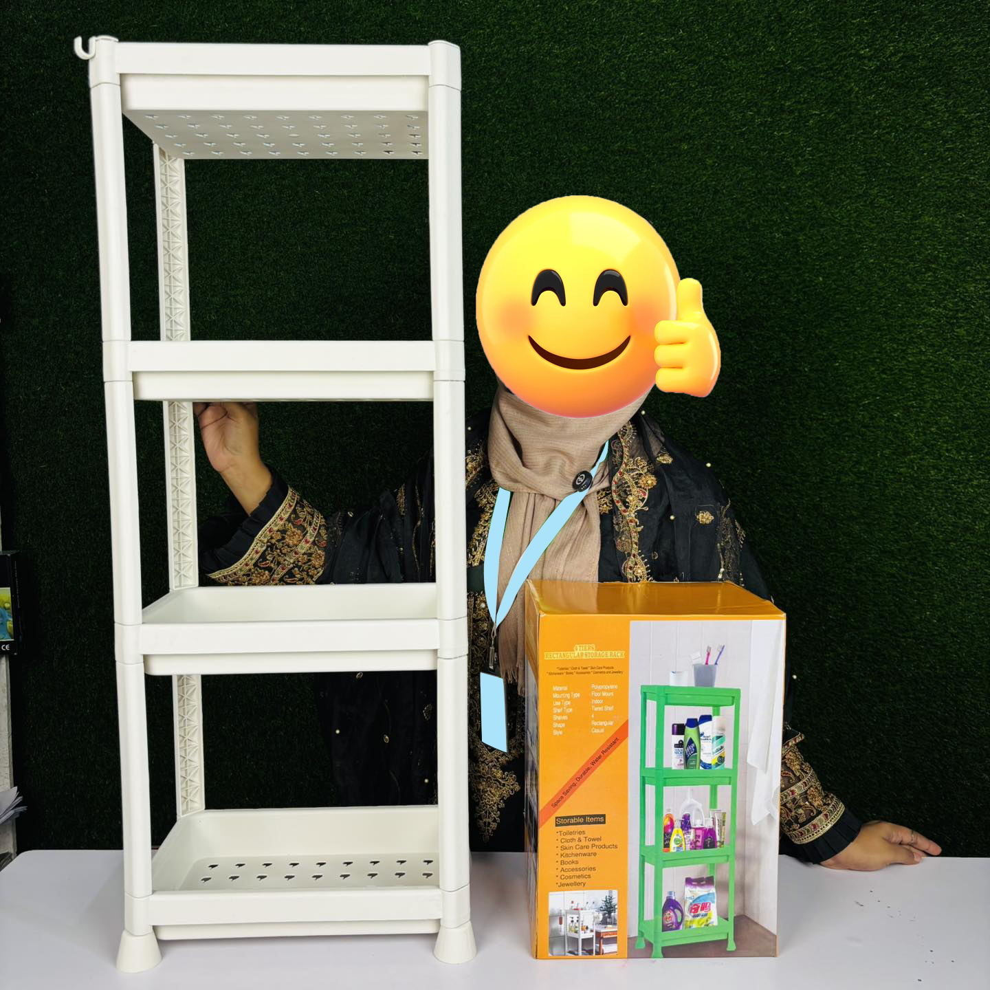 4 Tiers Rectangular Storage Rack - (1 pcs) | Daraz.com.bd