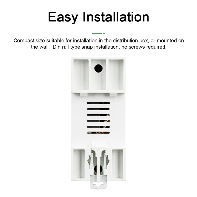 Tuya WiFi 1-63A Intelligent Automatic Reclosing Protector Current Voltage Monitoring MeterDisplay Switch Power Meter Easy Install. 