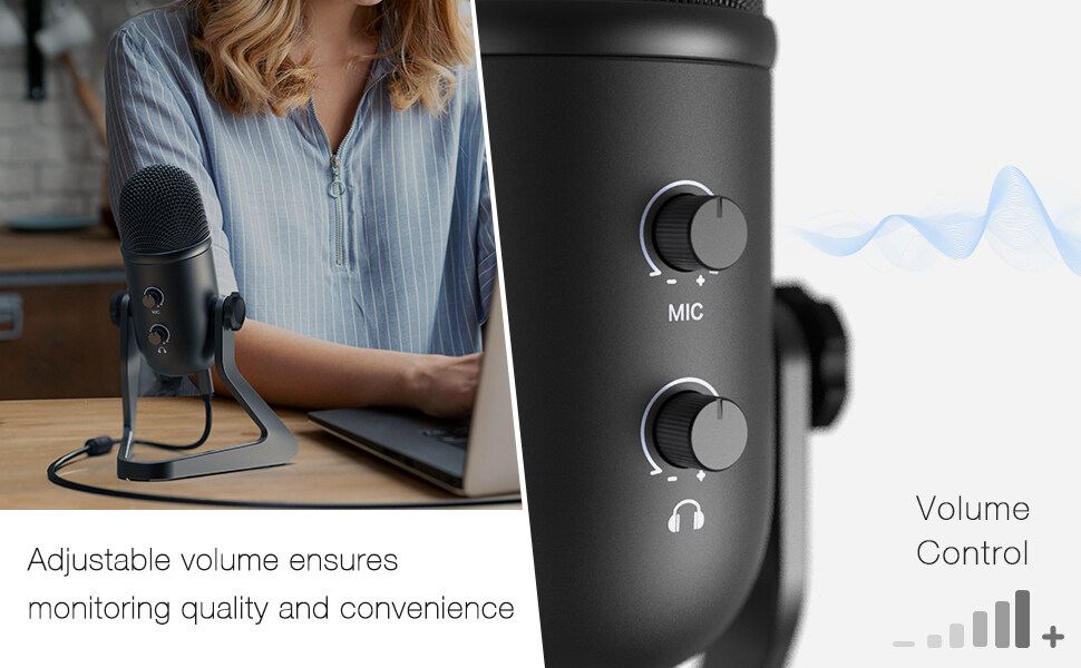 USB Podcast Microphone for Recording Streaming, Condenser Computer Gaming Mic for PC. 