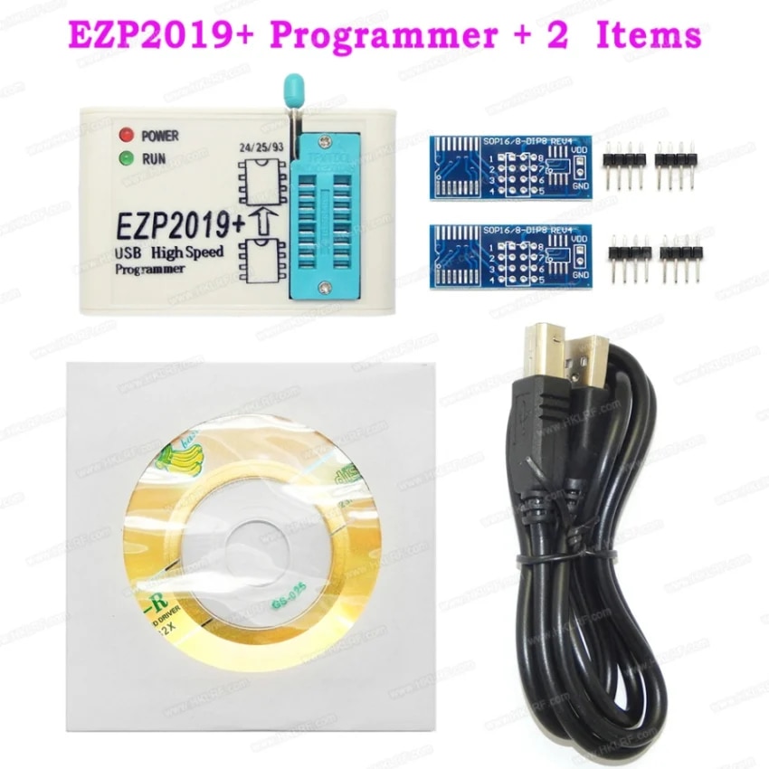 【3C VictoryEagle】Factory EZP2019+ High-Speed USB SPI Programmer Support 24 93 EEPROM Flash BIOS Chip + 5 Sockets Bettet EZP2010