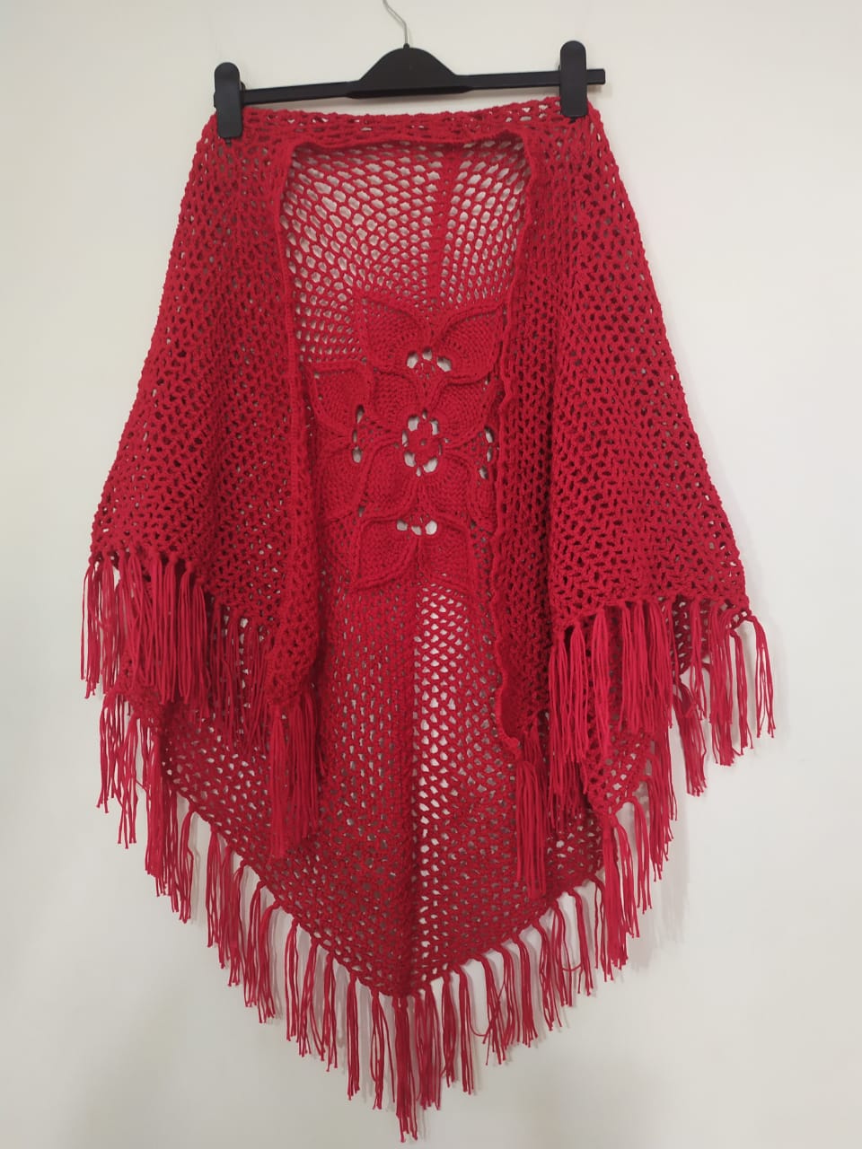 Handmade Crochet Scarf// Women Tassel Shawls knit Sweater// Winter