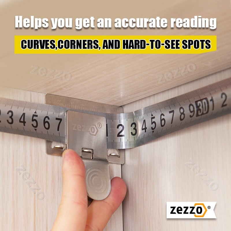 Tape Measures Positioning Clip Corner Edge Clamps Fixed Measurement Accurate Reading Stainless Steel Tape Measurement Dropship. 