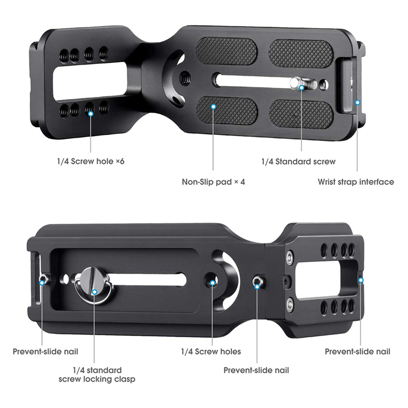 3X DSLR Camera L Bracket Vertical Horizontal Switching Tripod Quick Release Plate for. 