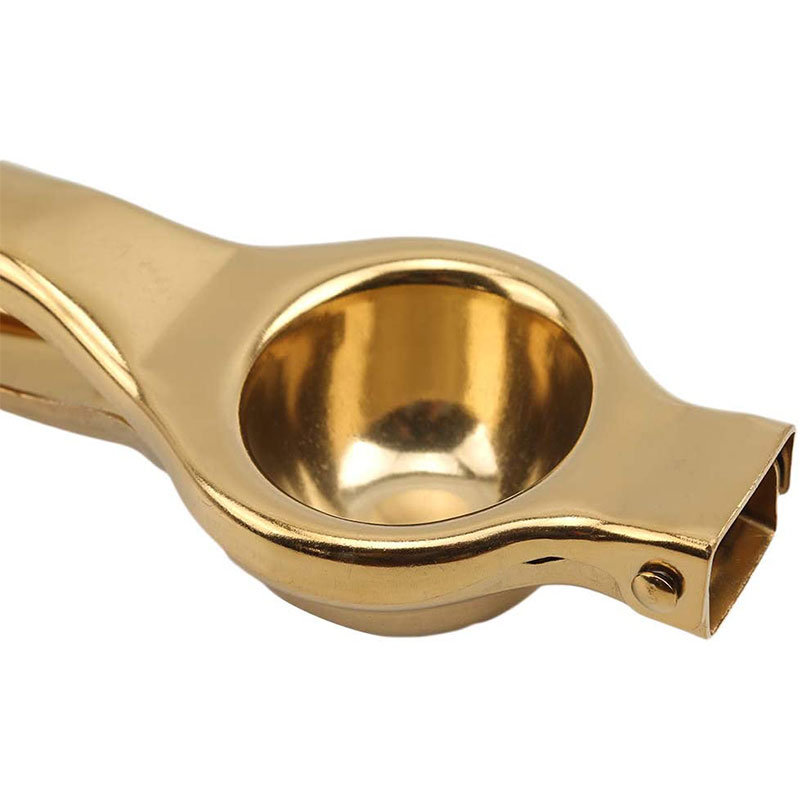 Manual Lemon Juicer Stainless Steel Juicer Press Citrus Handle Lime Squeezer Tool, Gold - gold. 