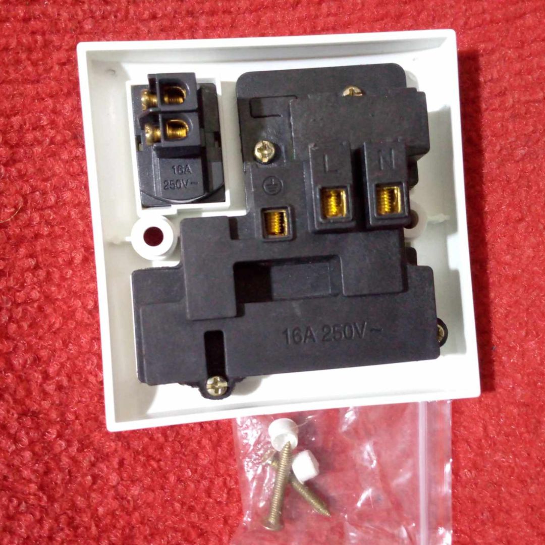 THIN PIN 8 Pin Combined Switch Board Power Switch 3Pin 2Pin Combined Socket 250V 16A 8 Pin Combined Socket  Wall Socket Gang Switch  Socket For IPS UPS Stabilizer Computer. 