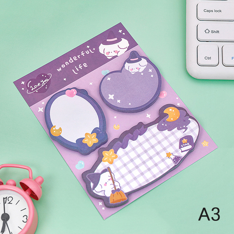 Kawaii Cartoon Strawberry Rabbit Bear Sticky Notes Memo Pad Cute Message N Times Sticky Office Stationery Supply Journal Planner. 