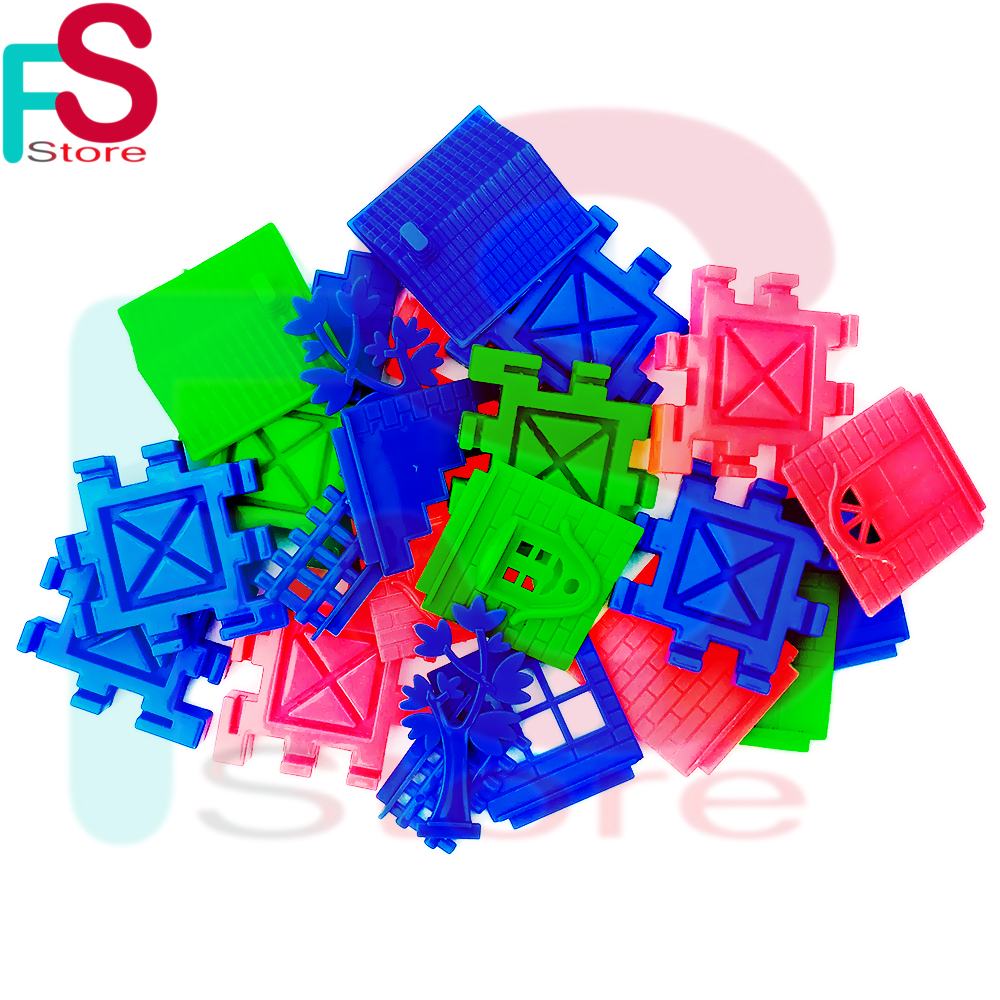 Educational Building Blocks Set For Kids -24 Pcs Plastic Building Block Set Toy For Kids (Multicolor). 