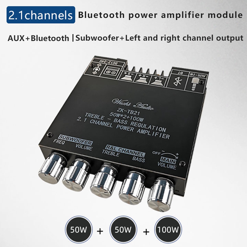 ZK-TB21 TPA3116D2 Bluetooth 5.0 Subwoofer Amplifier Board. 