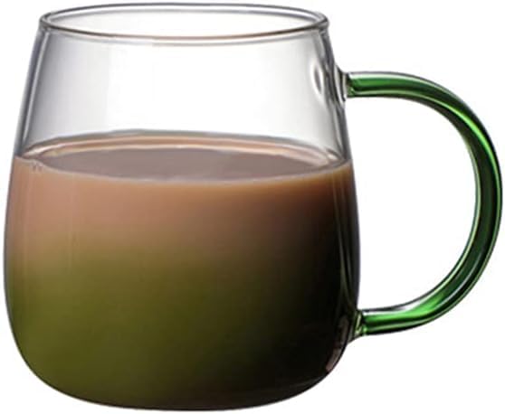 Pack of 6 Golden Borosilicate Glass Mugs - 520ml, Microwave Safe, Scratch Resistant, Lightweight, Round Shape, No Lid, Ideal for Tea, Coffee, Milk, Hot & Cold Drinks, GPB27HA-L6.. 