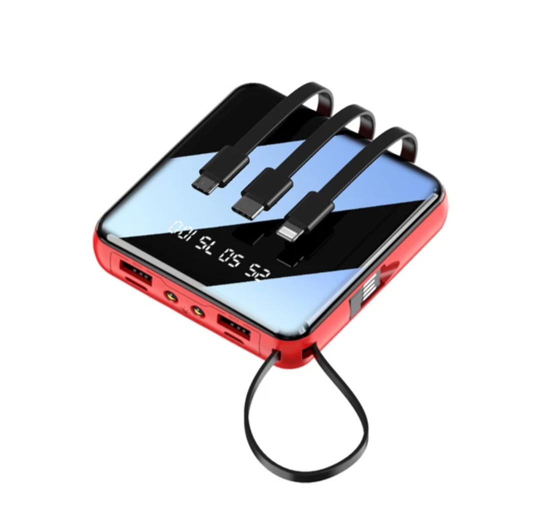 20000 MAH Powerbank with LED Display and All in One Cable set. 