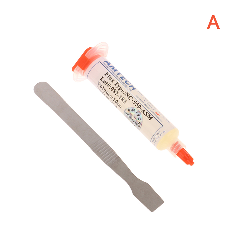 1 Set Solder Flux 10cc Flux NC-559-ASM-UV Solder Paste For Phone LED BGA SMD PGA PCB Repair + Needles Rework Tools Tetuo
