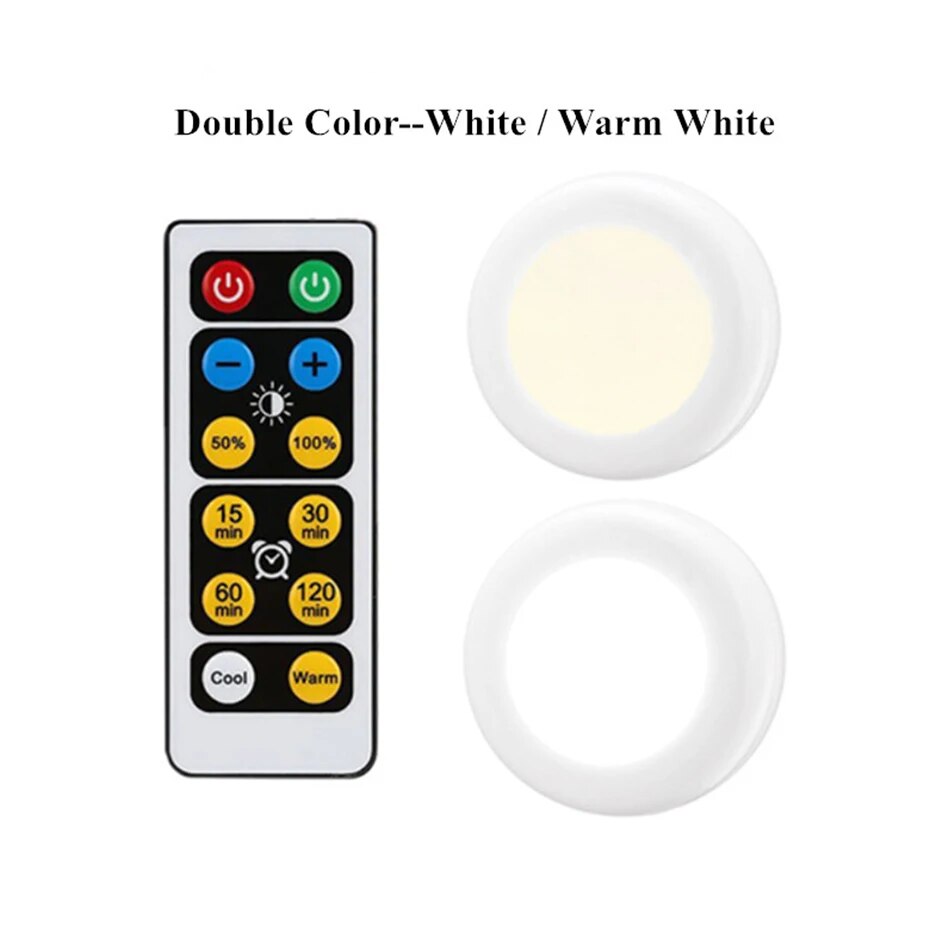 【Hey my home】[DBF]LED Night Light Portable Remote Controller Battery Sensor Under Cabinet Lights For Kitchen Wall Lamp. 