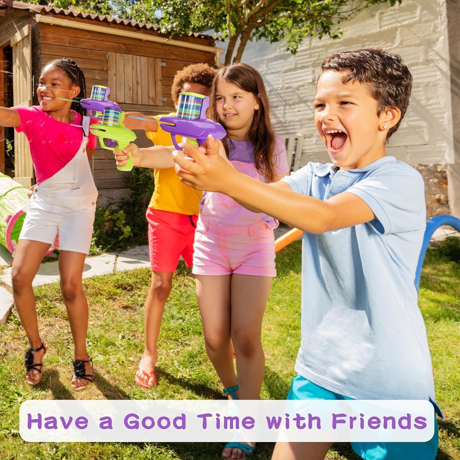 Disc Launcher Shooter Toy Gun with 1 Gun and 15 Frisbees,Creative Gift for Outdoor Picnics and Playtime with Friends Suitable for Ages 6 and up. 