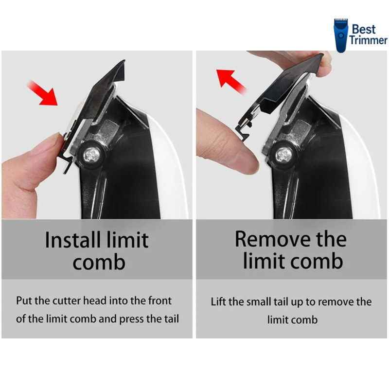Kemei KM-809A Digital AC/DC Electric Rechargeable Professional Hair Clipper Trimmer. 