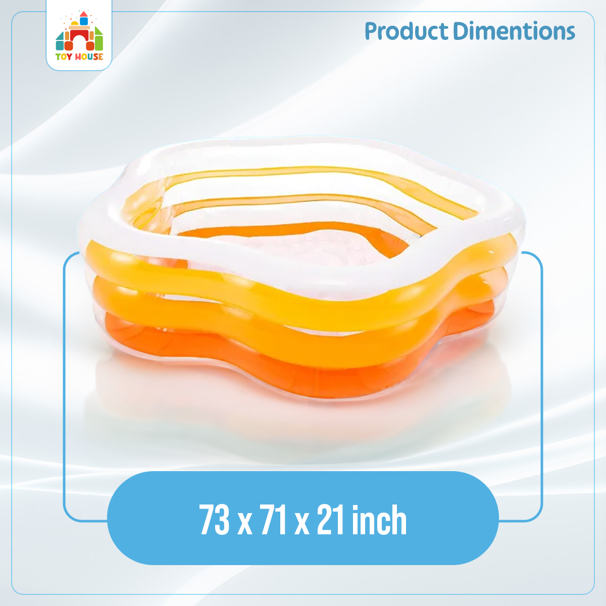 Intex Large Pentagonal Inflatable Family Pool 56495NP- 185x180x53 CM (427 Liters). 