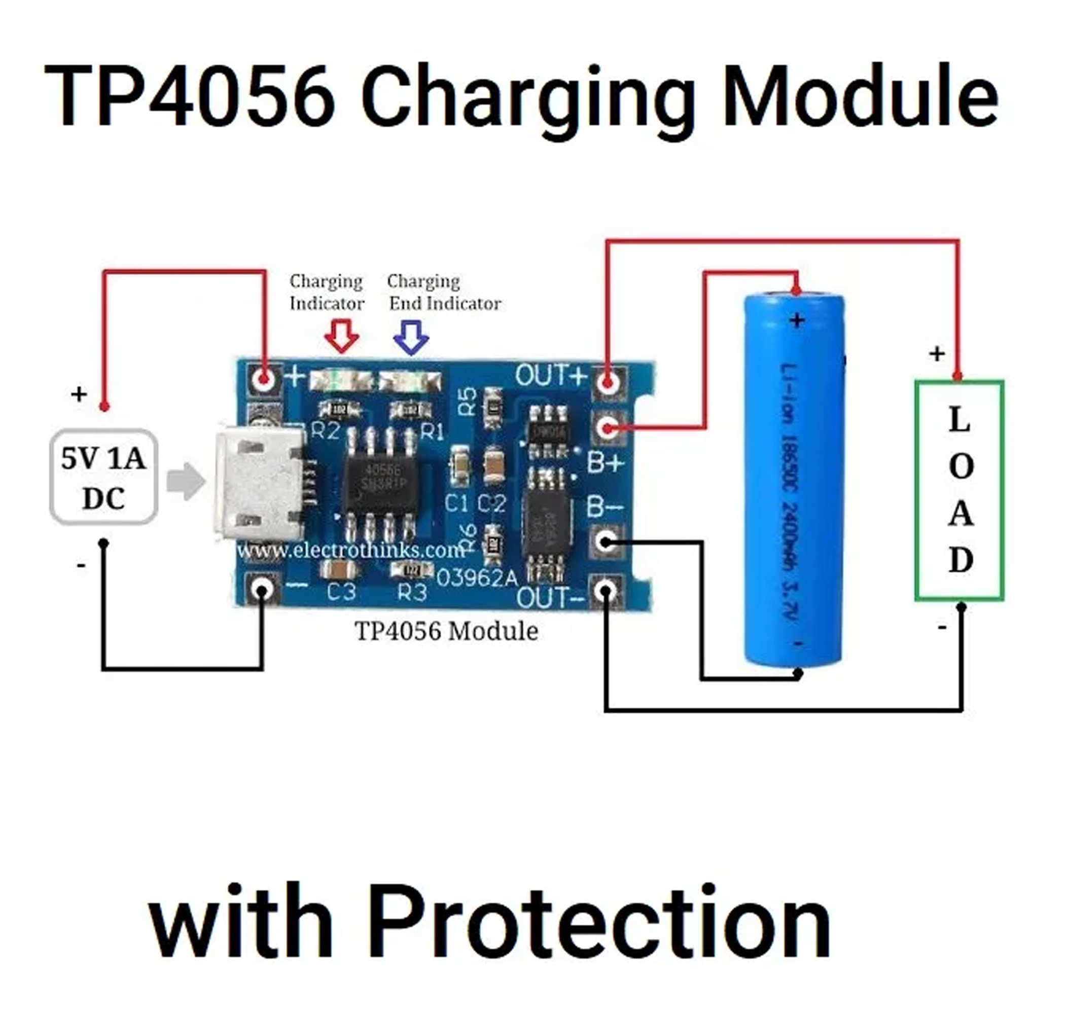 HW-357 TP4056 3.7V Lithium 18650 Battery Charging Protection With MT3608 2A Adjustable 4.5V-27V Step up Converter Module for DIY Router UPS. 